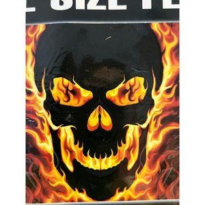 OLLIERV Good Sports Full Size Colorful Burning Skull Flag With Grommets 3' x 5'